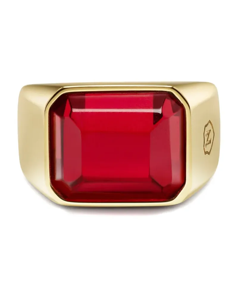 Nialaya zircon signet ring - Gold Gold