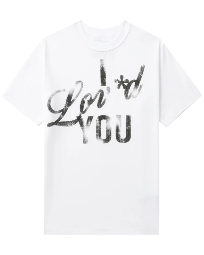 3.1 phillip lim T-Shirt mit Slogan-Print - Weiß Weiß
