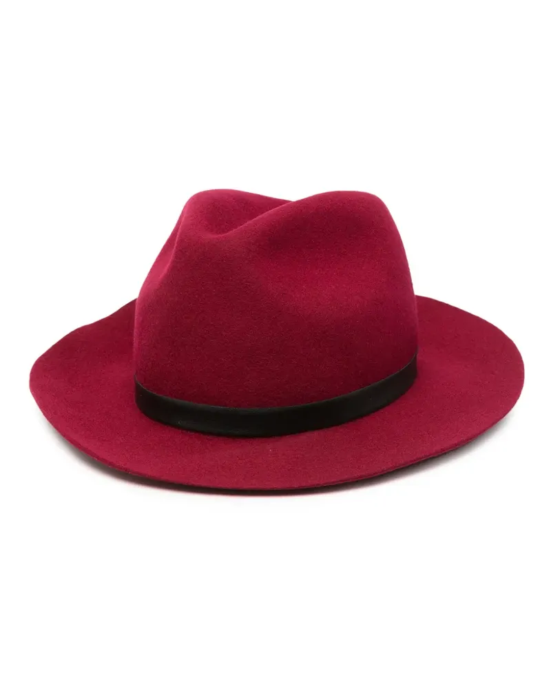 Emporio Armani knot-detail fedora hat - Rot Rot