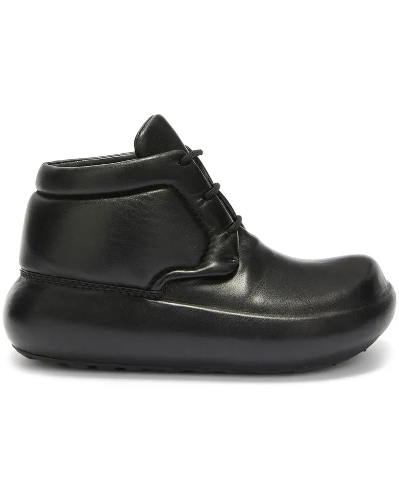 Jil Sander Stiefel aus Leder Schwarz