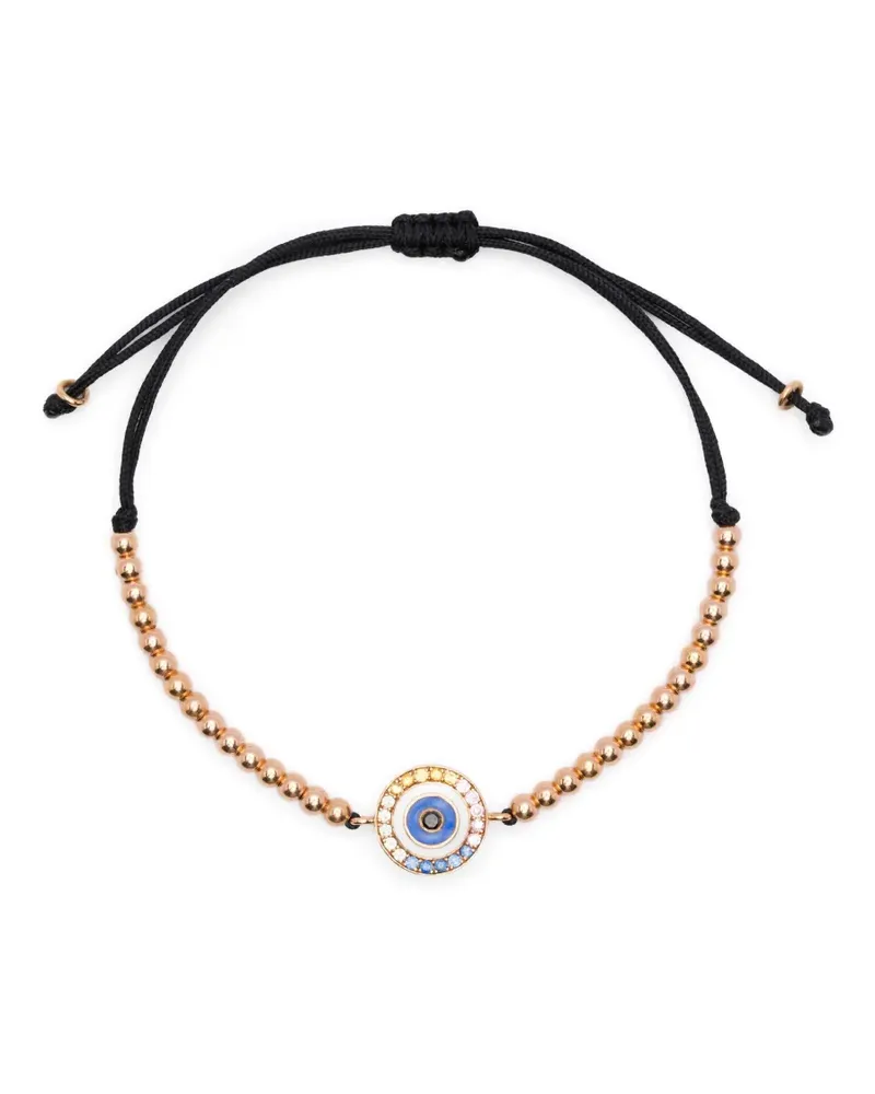 ANIL ARJANDAS 18kt Evil Eye Rotgoldarmband mit Diamanten und Steinen Gold