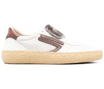 Sneakers mit Logo-Stickerei - Weiß