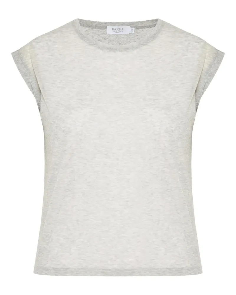 BARBA T-Shirt mit angeschnittenen Ärmeln - Grau Grau