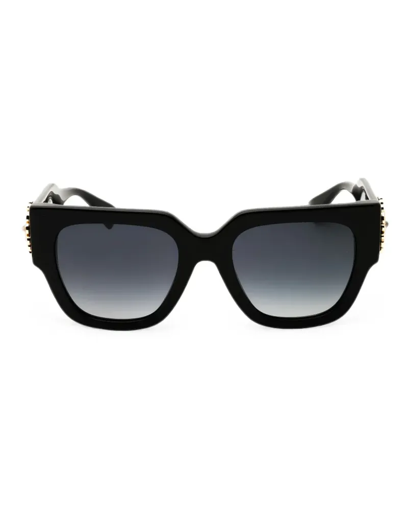 Moschino Sonnenbrille mit eckigem Gestell - Schwarz Schwarz