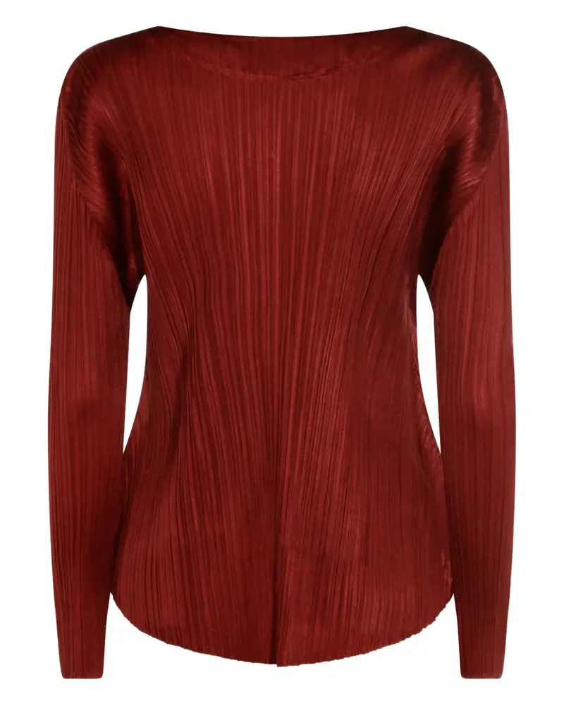 Issey Miyake pleated long-sleeve top - Rot Rot