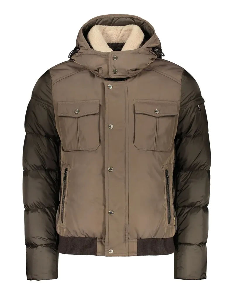 MOORER hooded-neck padded jacket - Braun Braun