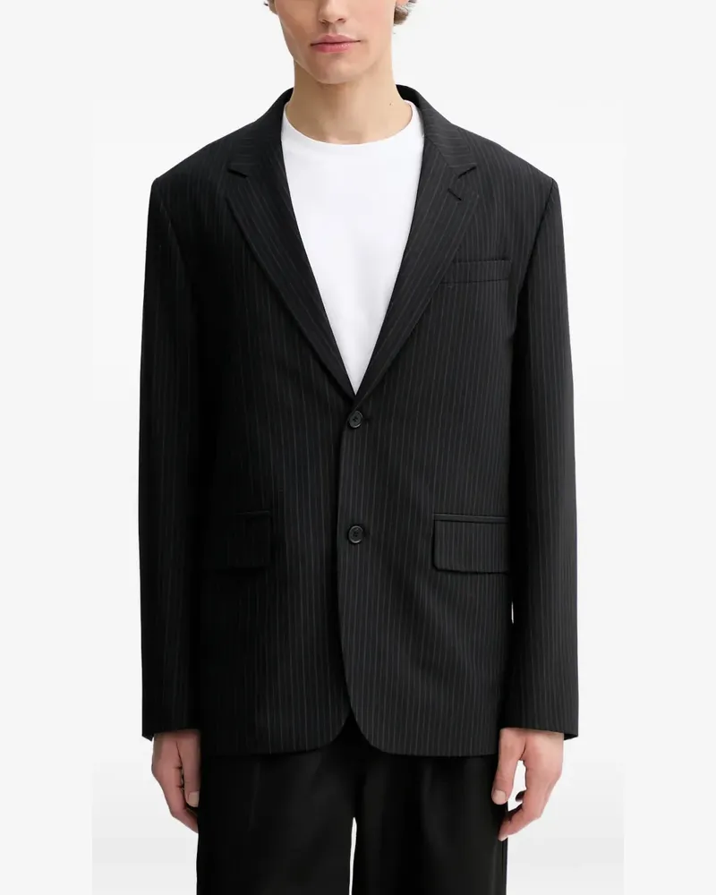 Filippa K striped-pattern blazer - Schwarz Schwarz