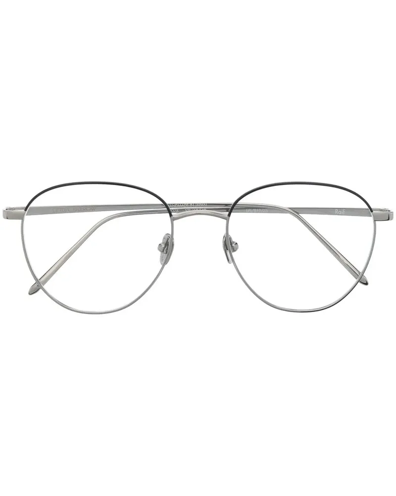 Linda Farrow Brille mit rundem Gestell - Silber Silber