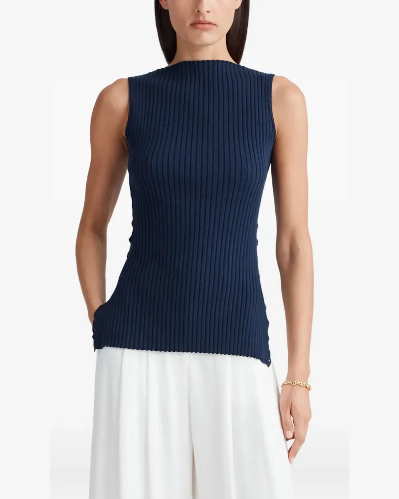 Anna Quan Geripptes Rio Top - Blau Blau