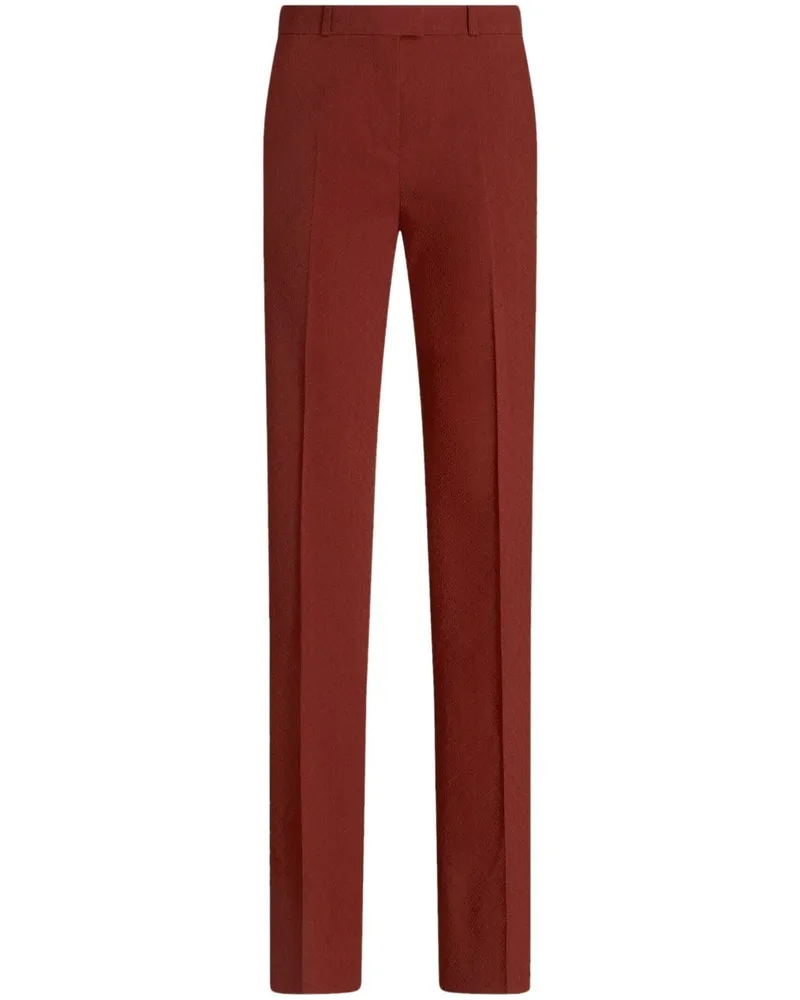 Etro Jacquard-Hose mit geradem Bein - Rot Rot