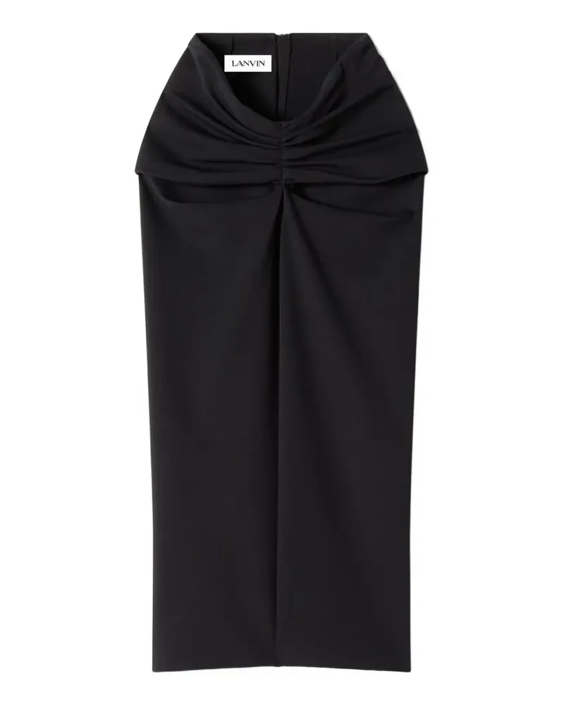 Lanvin Midirock mit verdrehtem Detail - Schwarz Schwarz