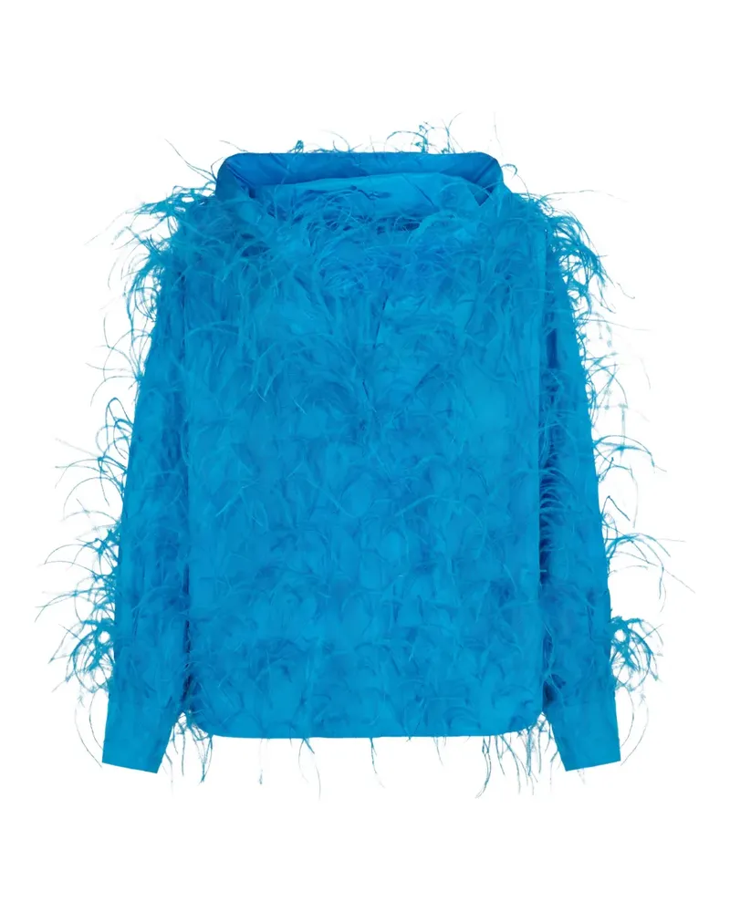 Valentino Garavani feathered hoodie - Blau Blau