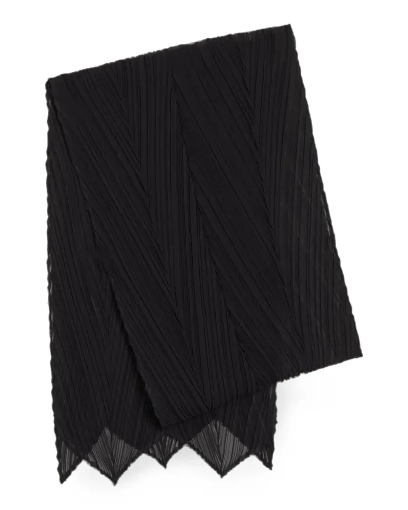 Issey Miyake Plissierter Schal - Schwarz Schwarz