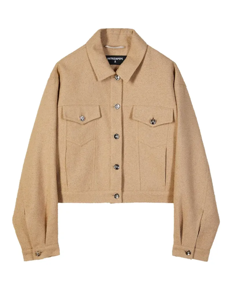 Patrizia Pepe button-down cropped jacket - Nude Nude