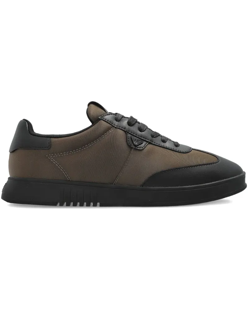 Emporio Armani Sneakers mit Kontrasteinsätzen - Braun Braun