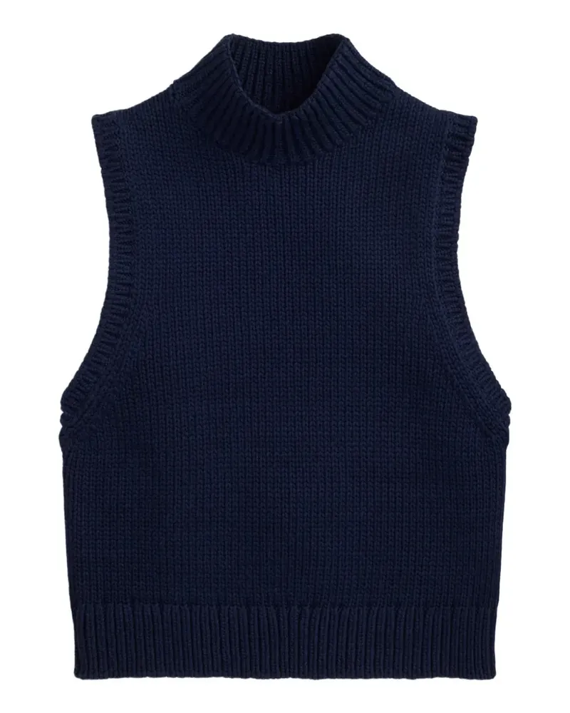 Ralph Lauren Geripptes Oberteil mit Rollkragen - Blau Blau