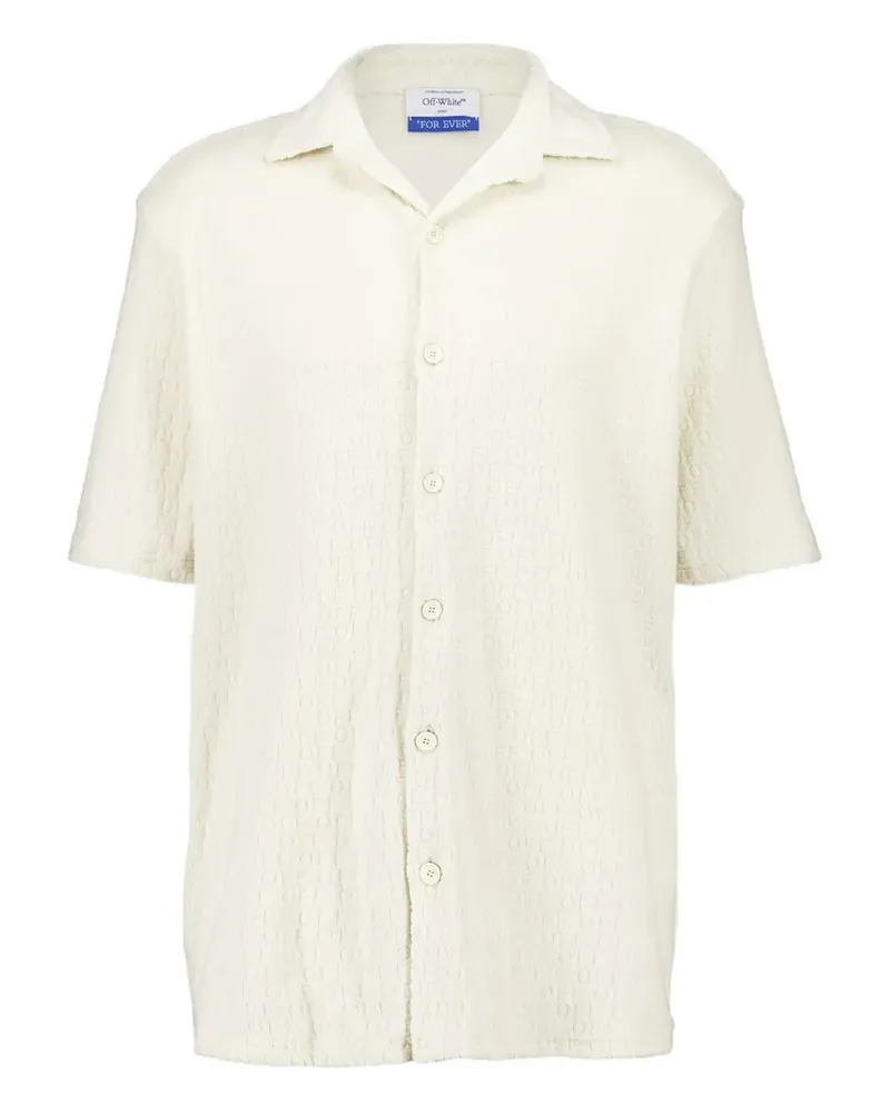 OFF-WHITE Bowlinghemd aus Frottee mit Logo - Nude Nude