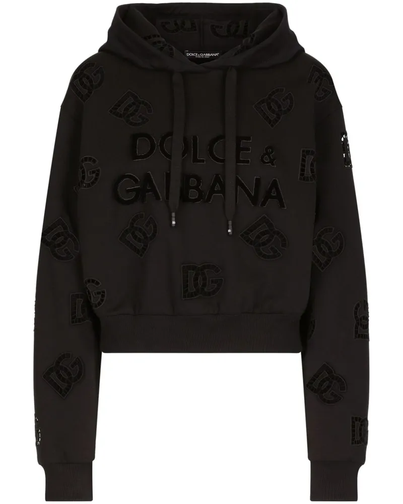 Dolce & Gabbana Hoodie mit Logo-Print - Schwarz Schwarz