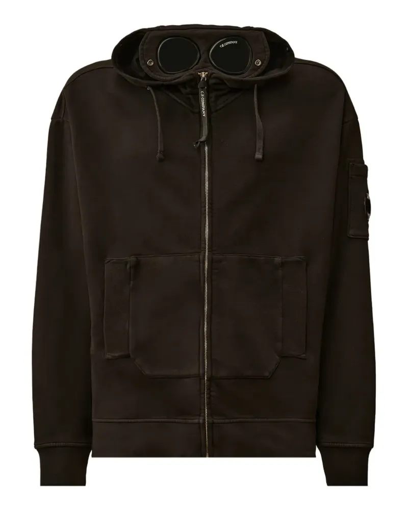 C.P. Company goggle-detail hoodie - Schwarz Schwarz