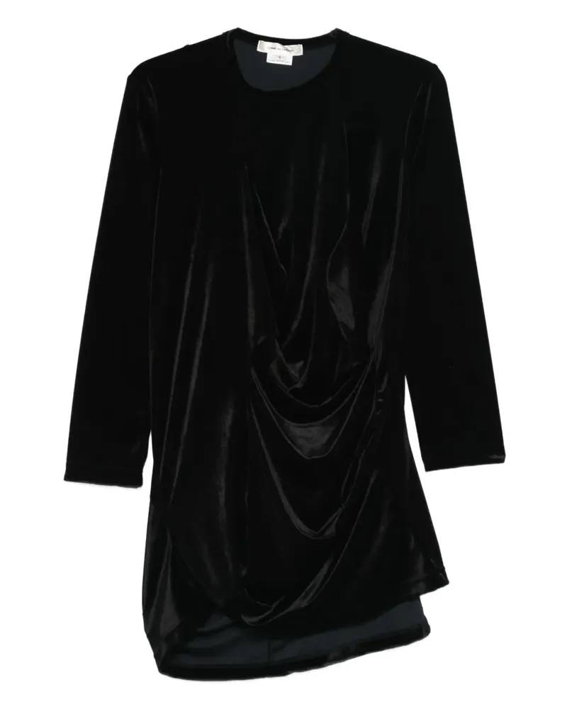 Comme des Garçons Drapiertes Minikleid - Schwarz Schwarz