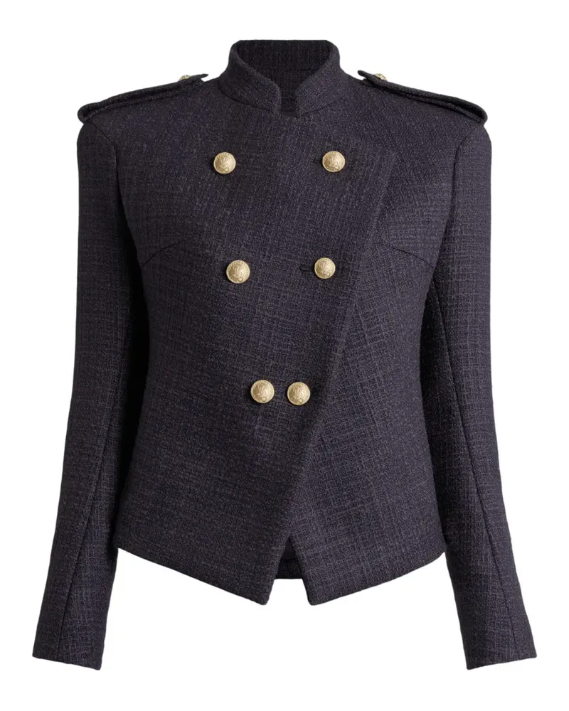 Balmain Tweed-Jacke mit 6 Knöpfen - Blau Blau