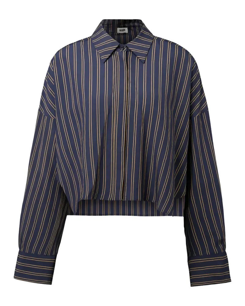 Drykorn Oshia vertical-stripe shirt - Blau Blau
