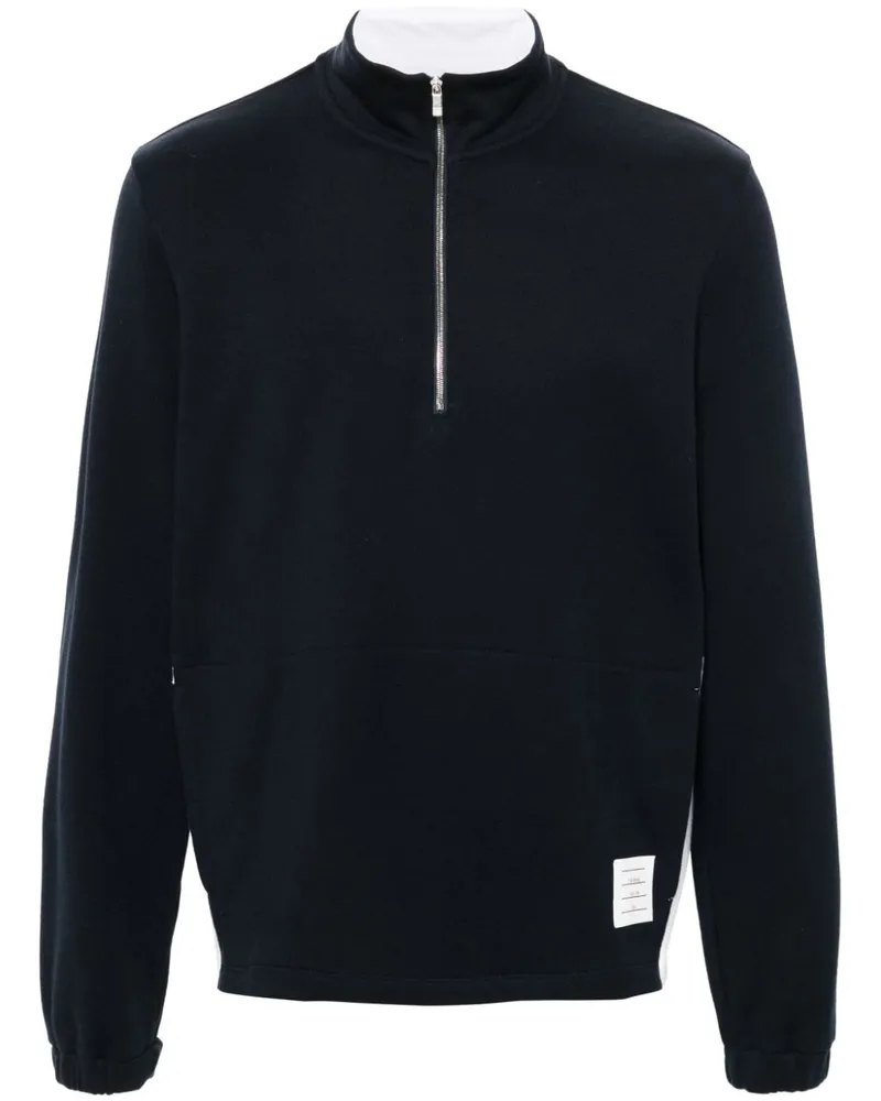 Thom Browne Sweatshirt mit Stehkragen - Blau Blau