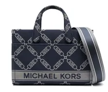 Shopper aus Logo-Jacquard - Blau