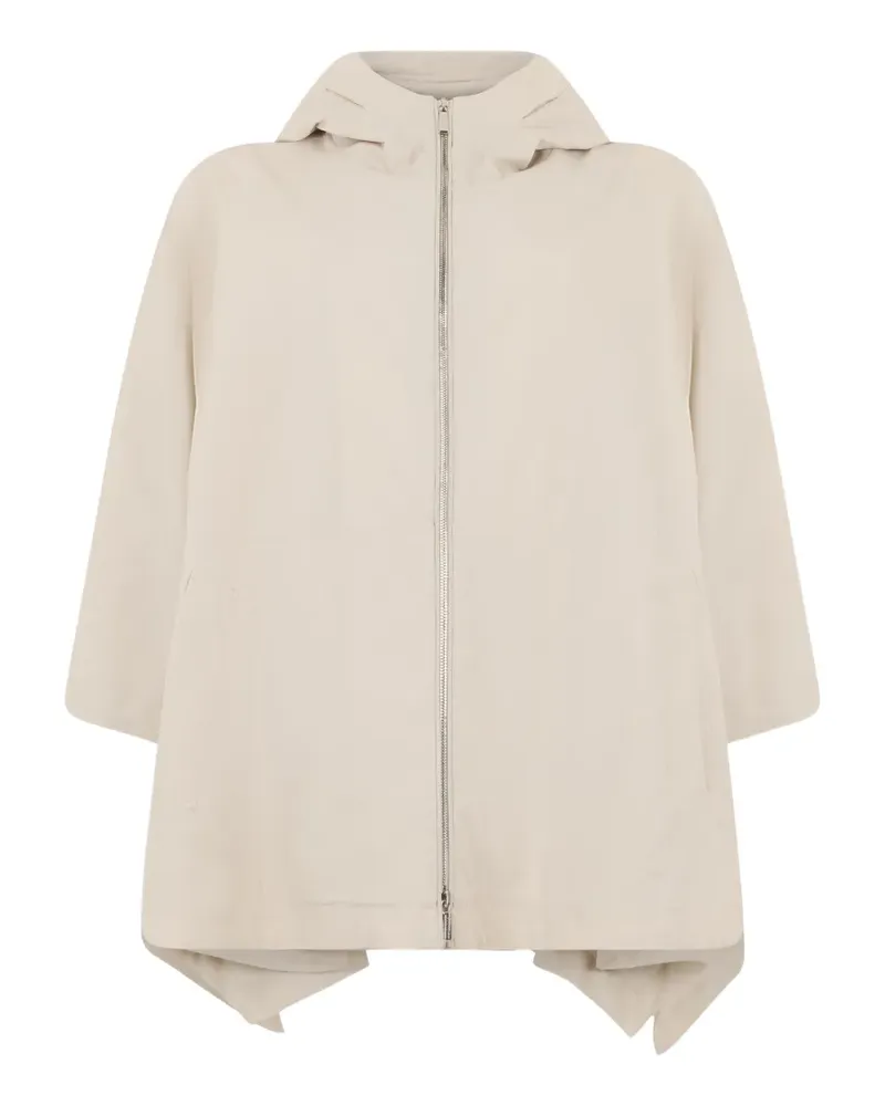 MOORER Albany-Knp hooded jacket - Nude Nude