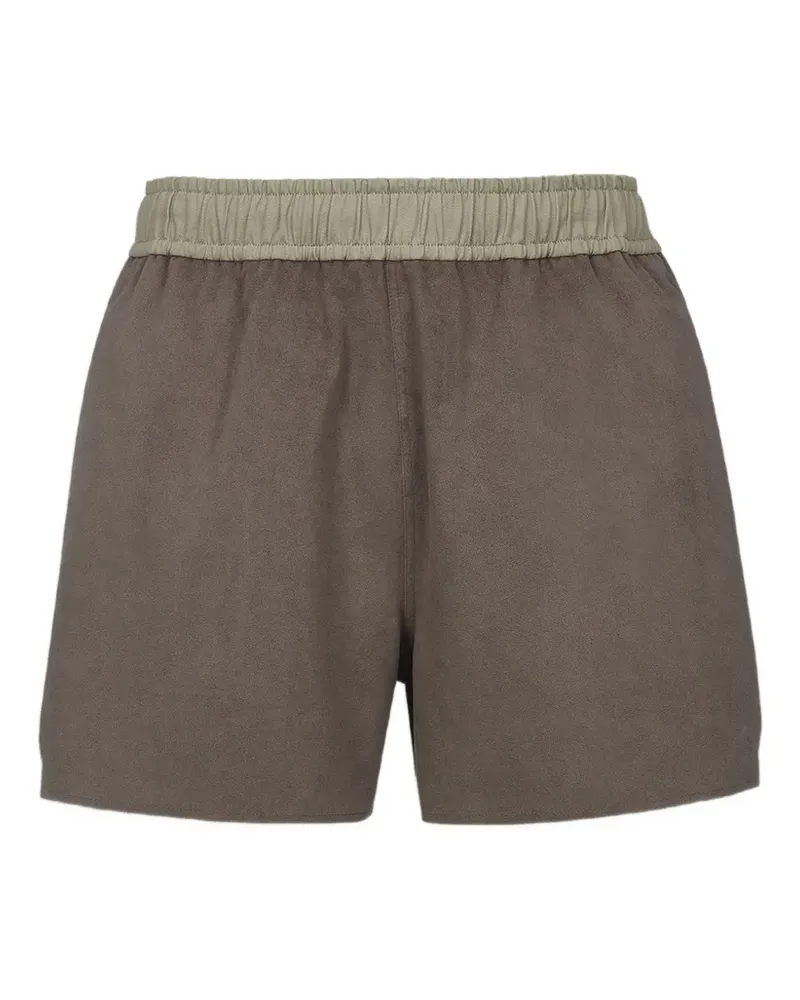 MCM x We The Best ultrasuede shorts - Grau Grau