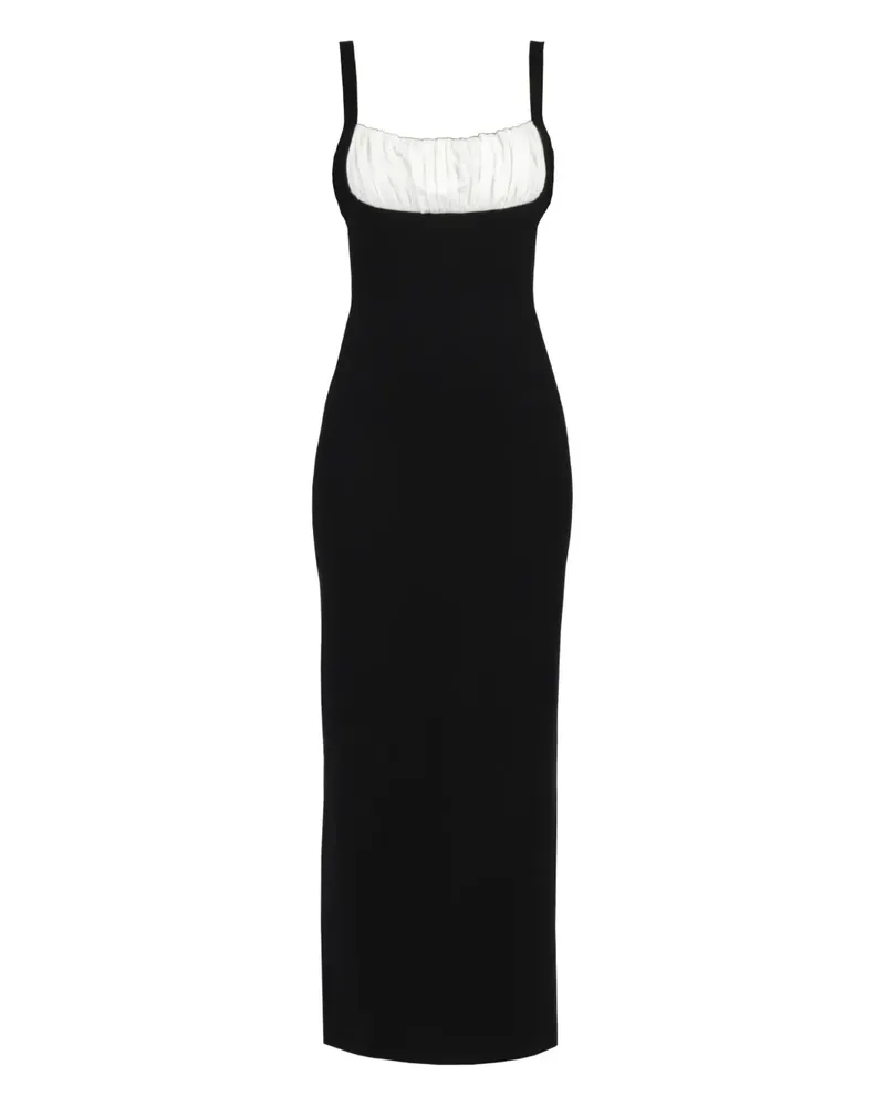 Rowen Rose Ärmelloses Jersey-Kleid - Schwarz Schwarz
