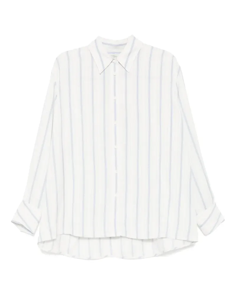 RECTO Gestreiftes Hemd im Layering-Look - Weiß Weiß