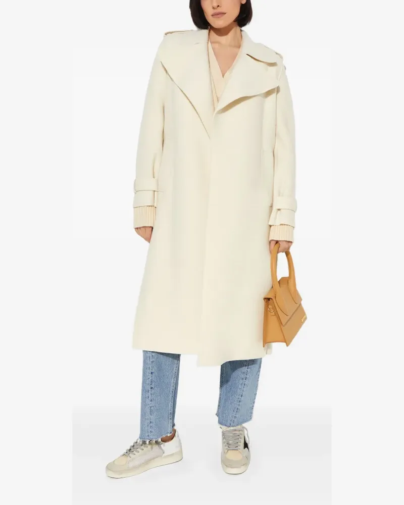 Harris Wharf London Trenchcoat mit Gürtel - Weiß Weiß