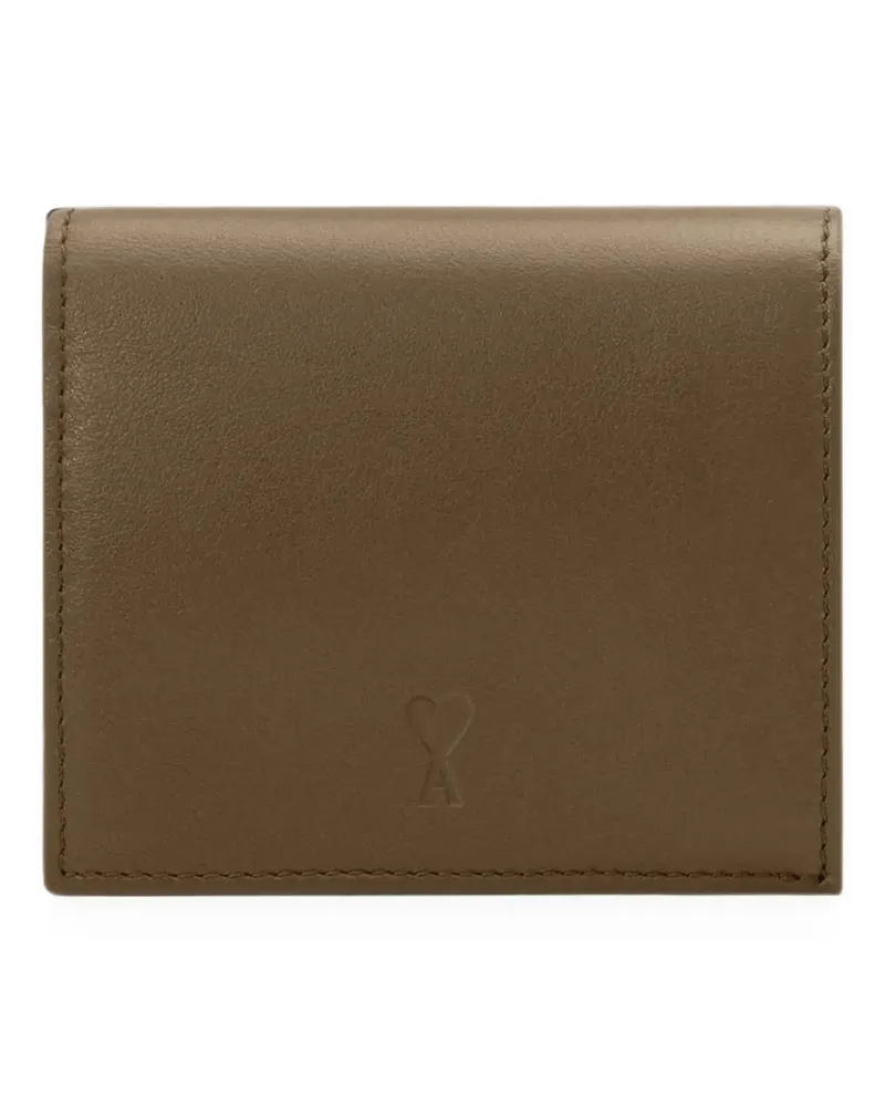 AMI Paris cowhide-leather bifold wallet with Ami de Coeur - Grün Grün