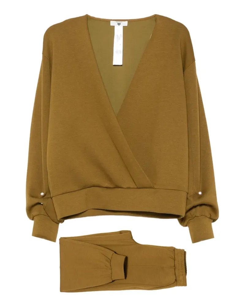 Twin-Set Jumpsuit mit Kunstperlen - Grün Grün