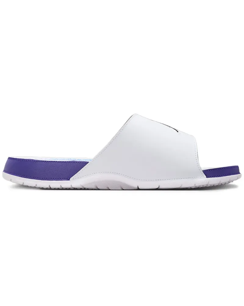 Jordan Hydro 5 Retro "White/New Emerald/Grape Ice/Black" Pantoletten - Weiß Weiß