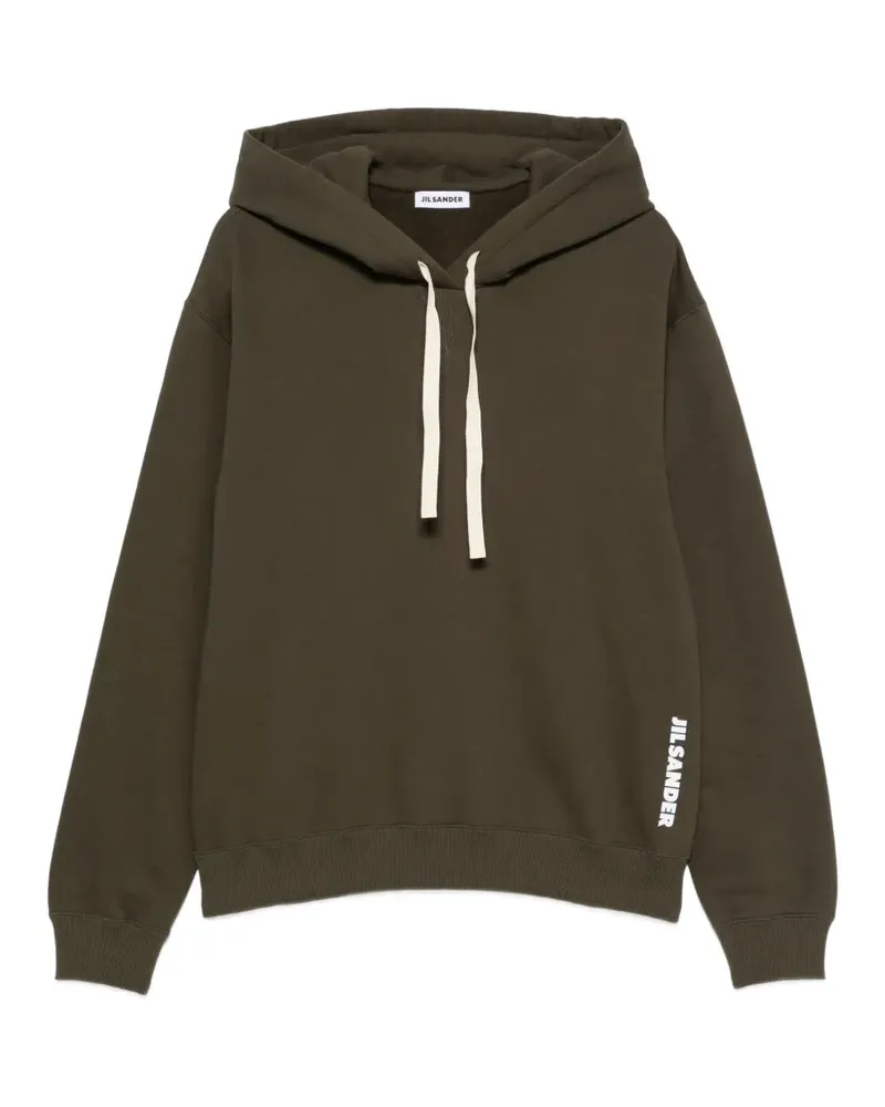 Jil Sander Hoodie mit Logo-Print - Grün Grün