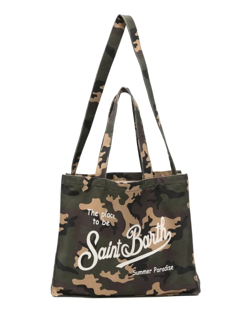 MC2 Saint Barth Essential Tote Bag mit Print - Grün Grün
