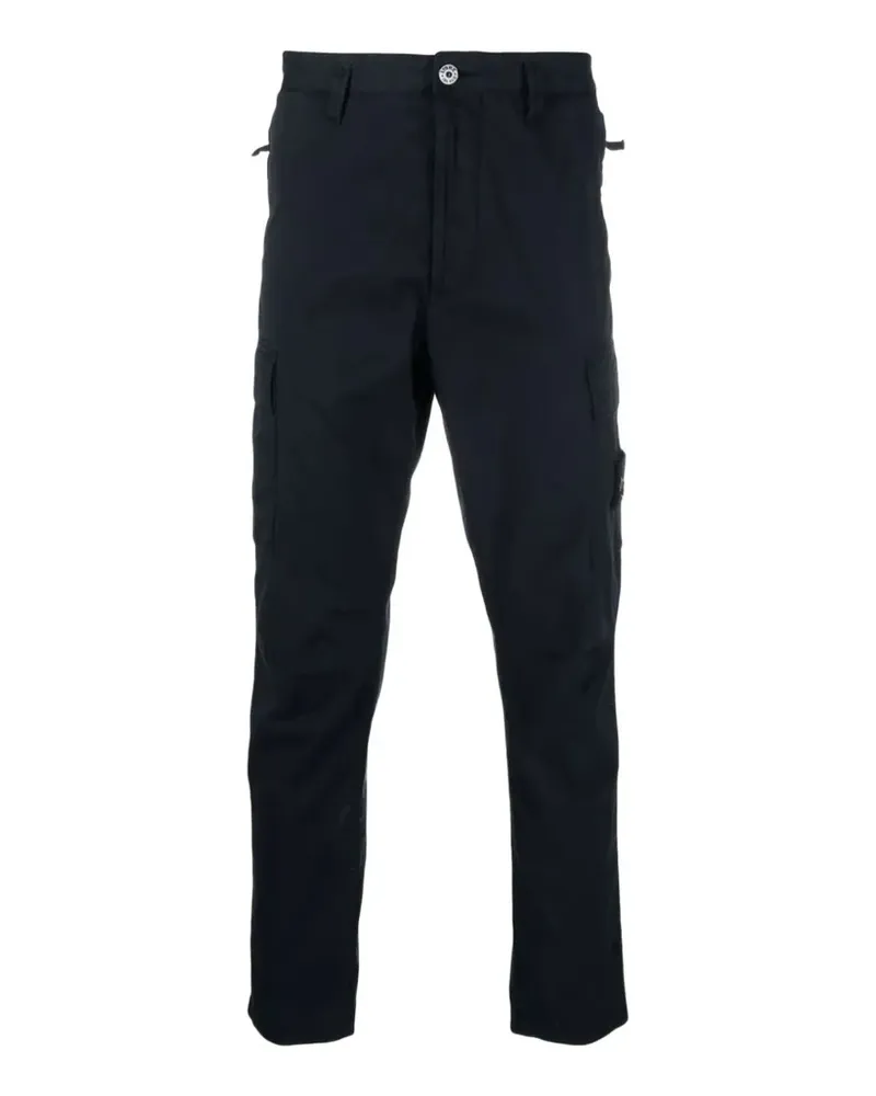 Stone Island Cargohose mit Logo-Patch - Schwarz Schwarz
