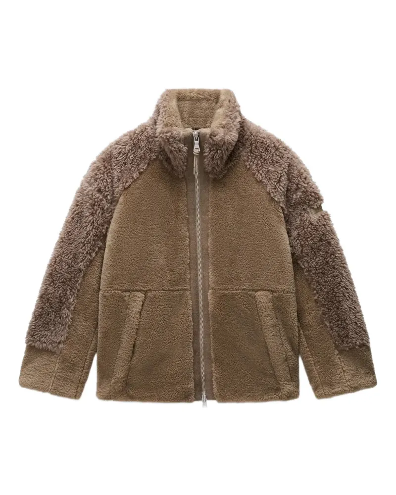 Napapijri embossed zip-up coat - Braun Braun