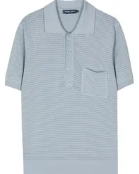 Frescobol Carioca Clemente Poloshirt aus Häkelstrick Blau