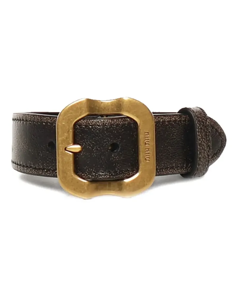 Miu Miu Lederarmband mit Schnalle - Braun Braun