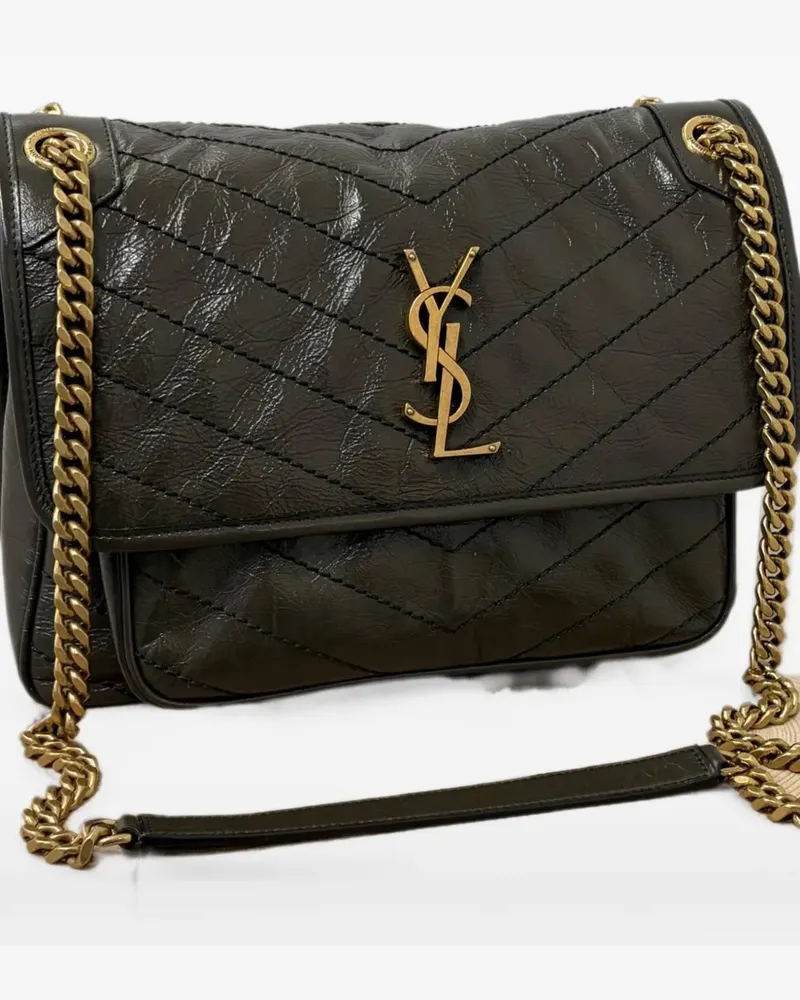 Saint Laurent medium Niki quilted leather shoulder bag - Grün Grün