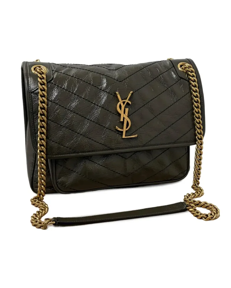 Saint Laurent Mittelgroße Niki Schultertasche mit Steppung - Grün Grün
