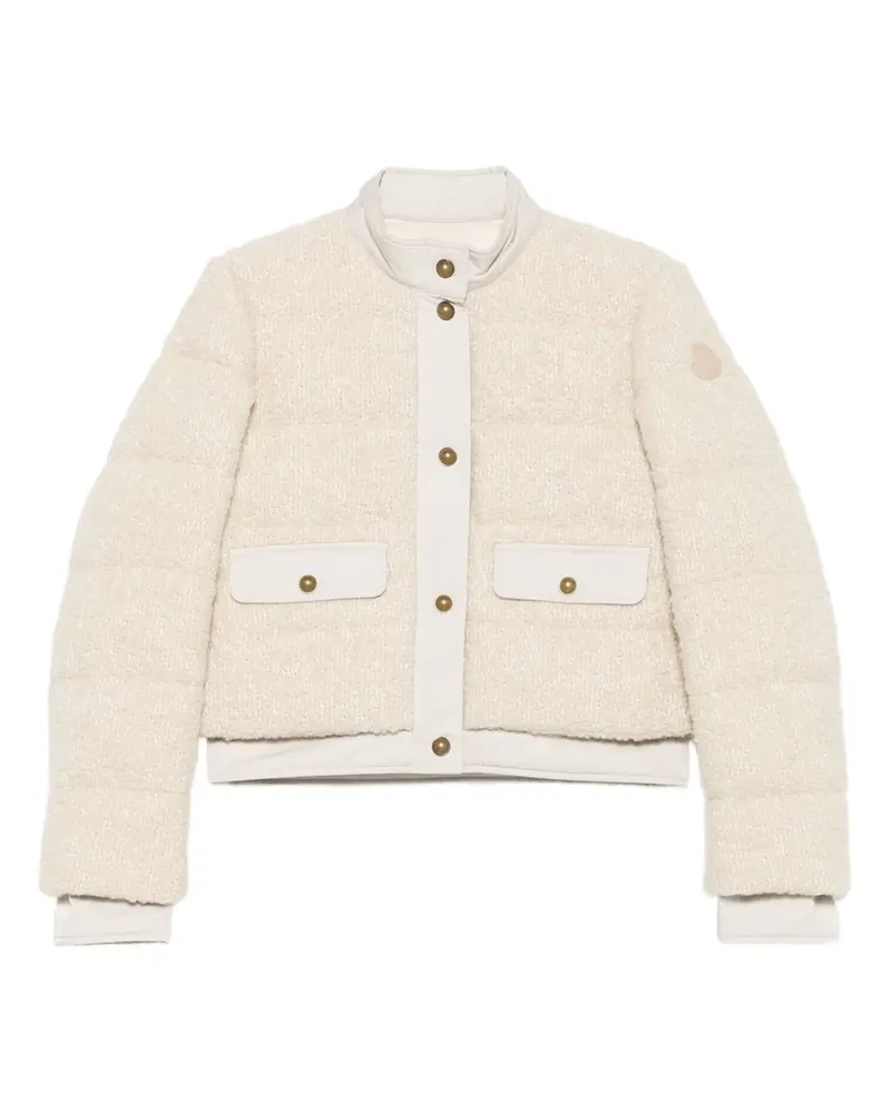 Moncler Daunenjacke aus Bouclé - Nude Nude