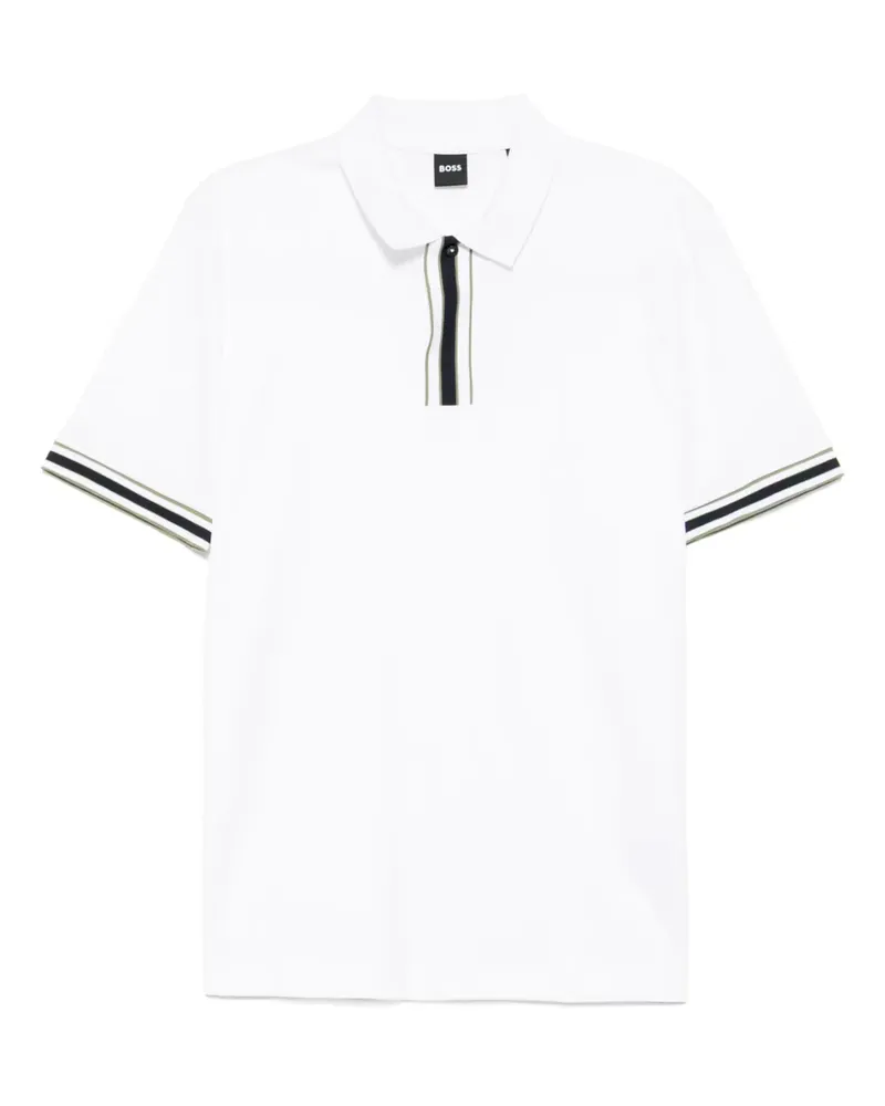 HUGO BOSS Contrast Poloshirt - Weiß Weiß
