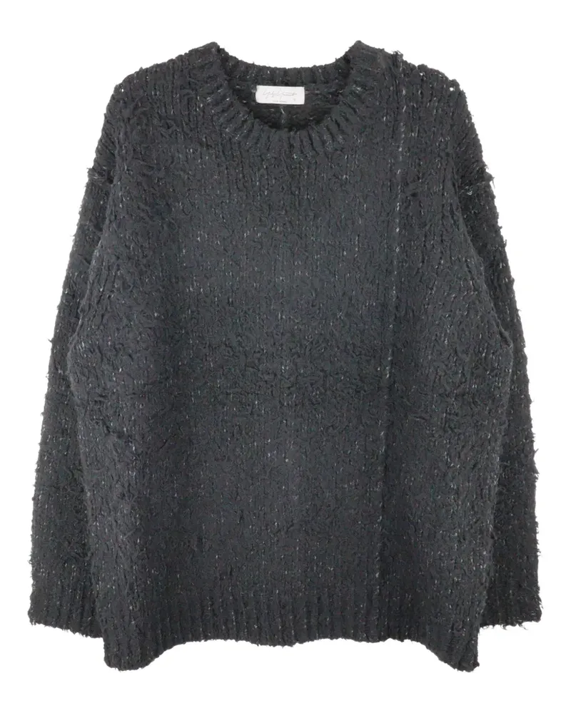 Yohji Yamamoto brushed crew-neck sweater - Schwarz Schwarz