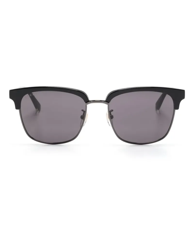 Gucci Sonnenbrille mit gestreiften Bügeln - Schwarz Schwarz
