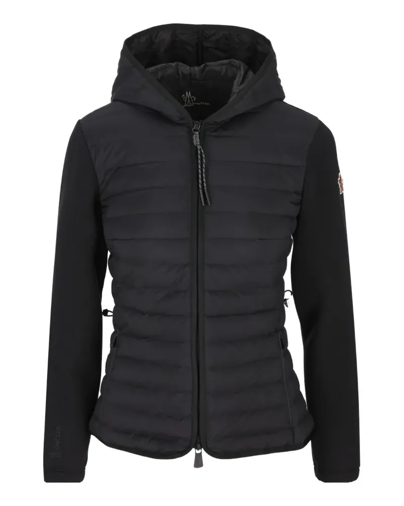 Moncler quilted hybrid hoodie - Schwarz Schwarz