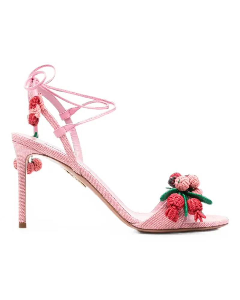 Aquazzura Botanica tie-fastening sandals - Rosa Rosa